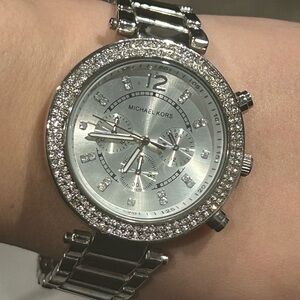 Michael Kors Women's Chronograph Parker Stainless Steel Bracelet Watch MK5353